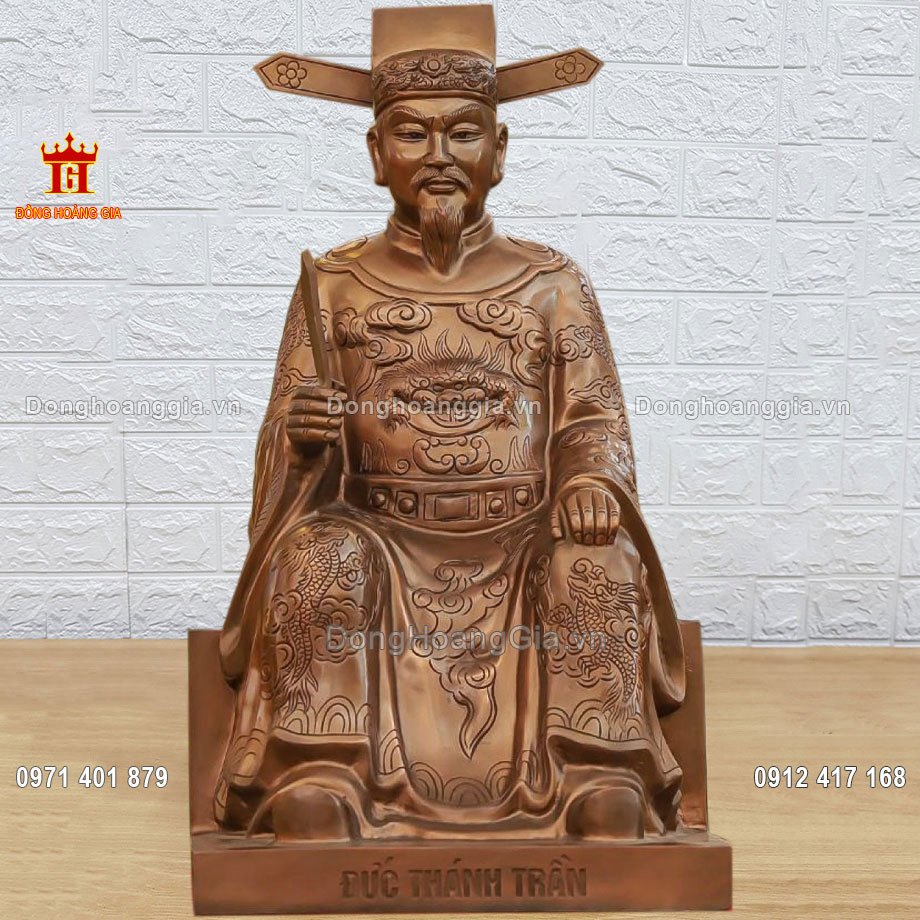Nguyên liệu chế tác tượng Đức Thánh Trần là đồng đỏ loại I